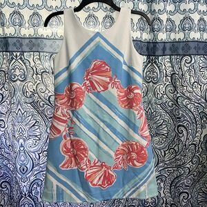 Lilly Pulitzer XS Callie Shift Dress Pool Blue For The Shell Of It